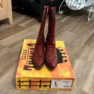 Red cowboy boots